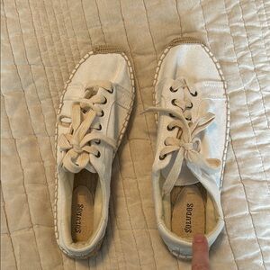 Soludos White Canvas Espadrille Sneakers